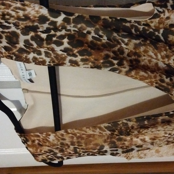 AnnaLee +Hope women's animal print midi dress Sz 10 - Picture 9 of 17